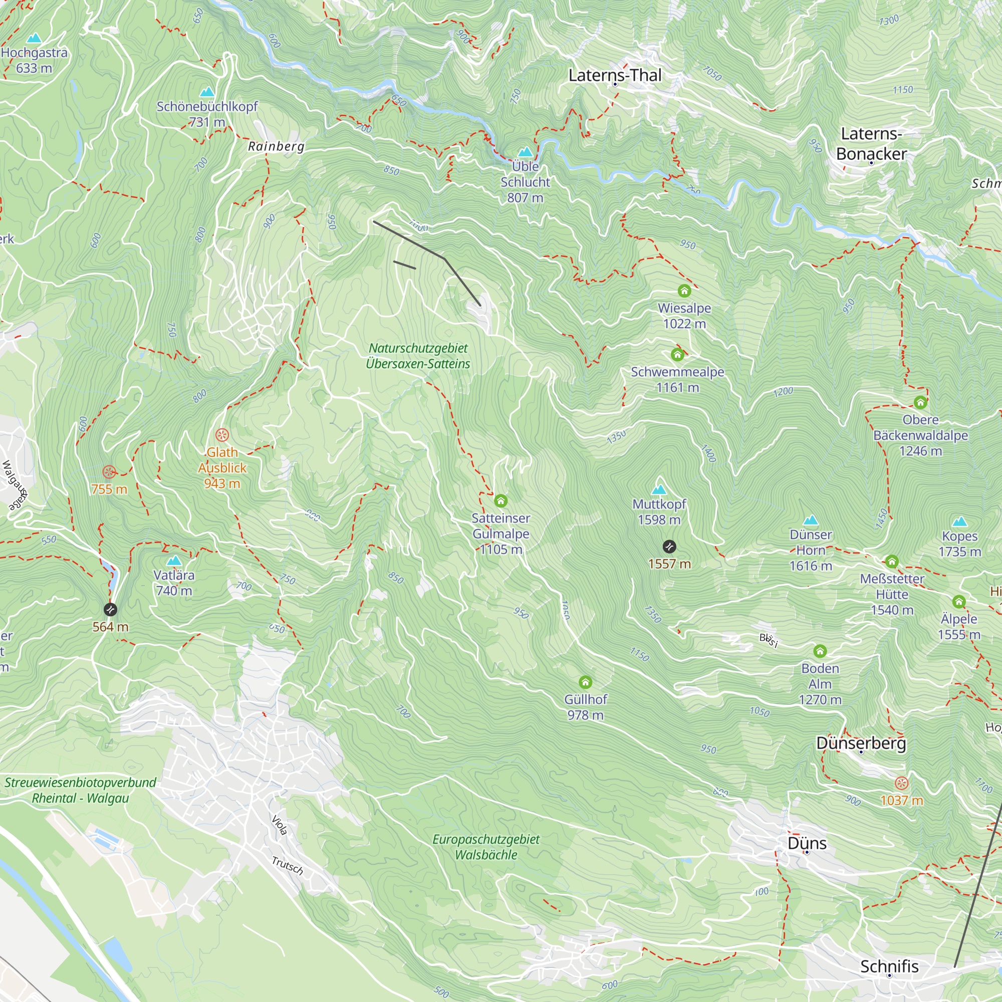 Satteinser Gulmalpe map