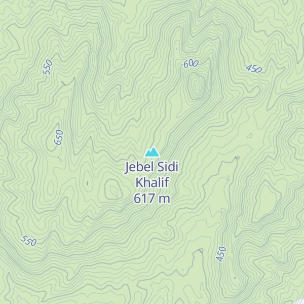 Map of Jebel Sidi Khalif