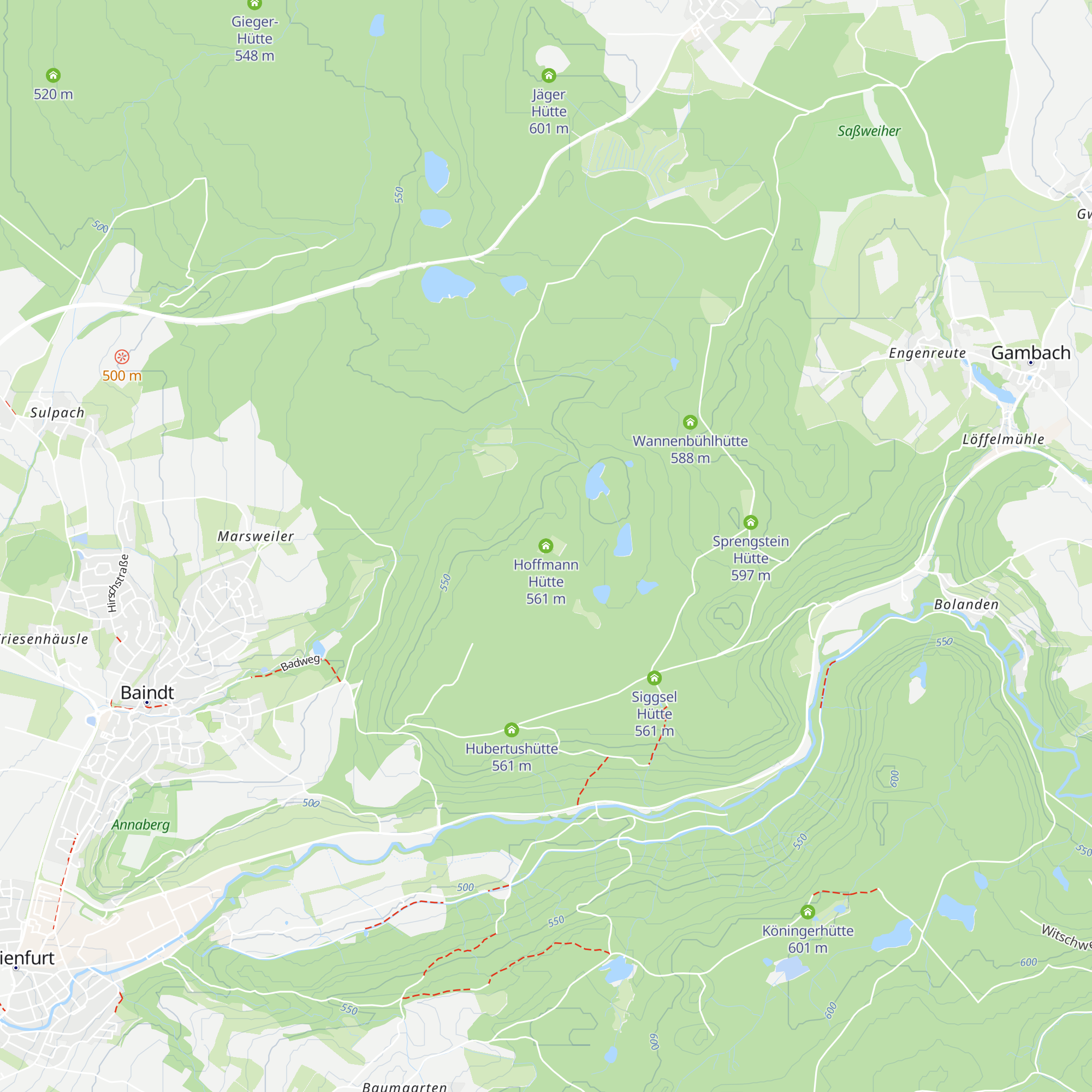 Hoffmann Hütte map