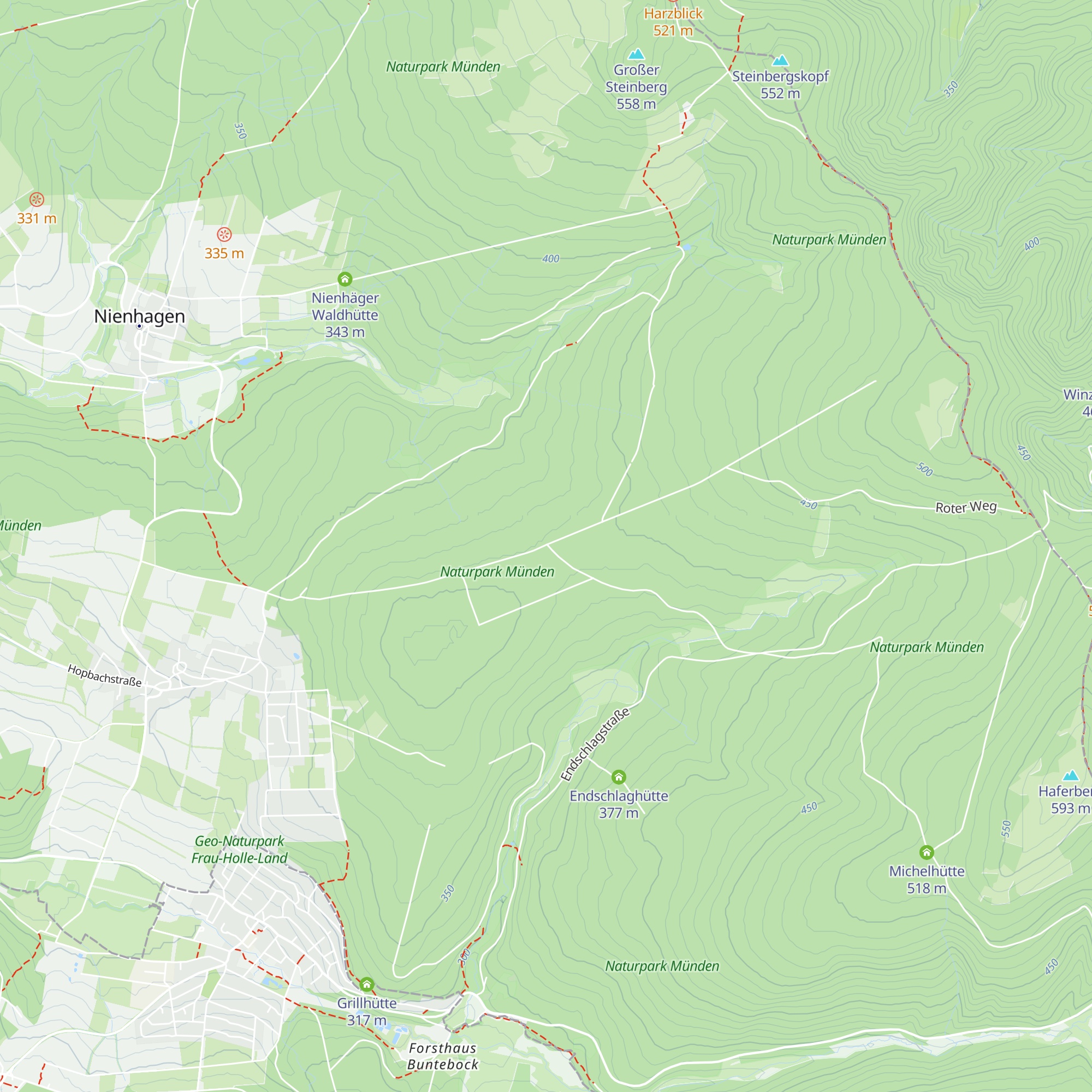 Wanderhütte Forstgenossenschaft Benterode map