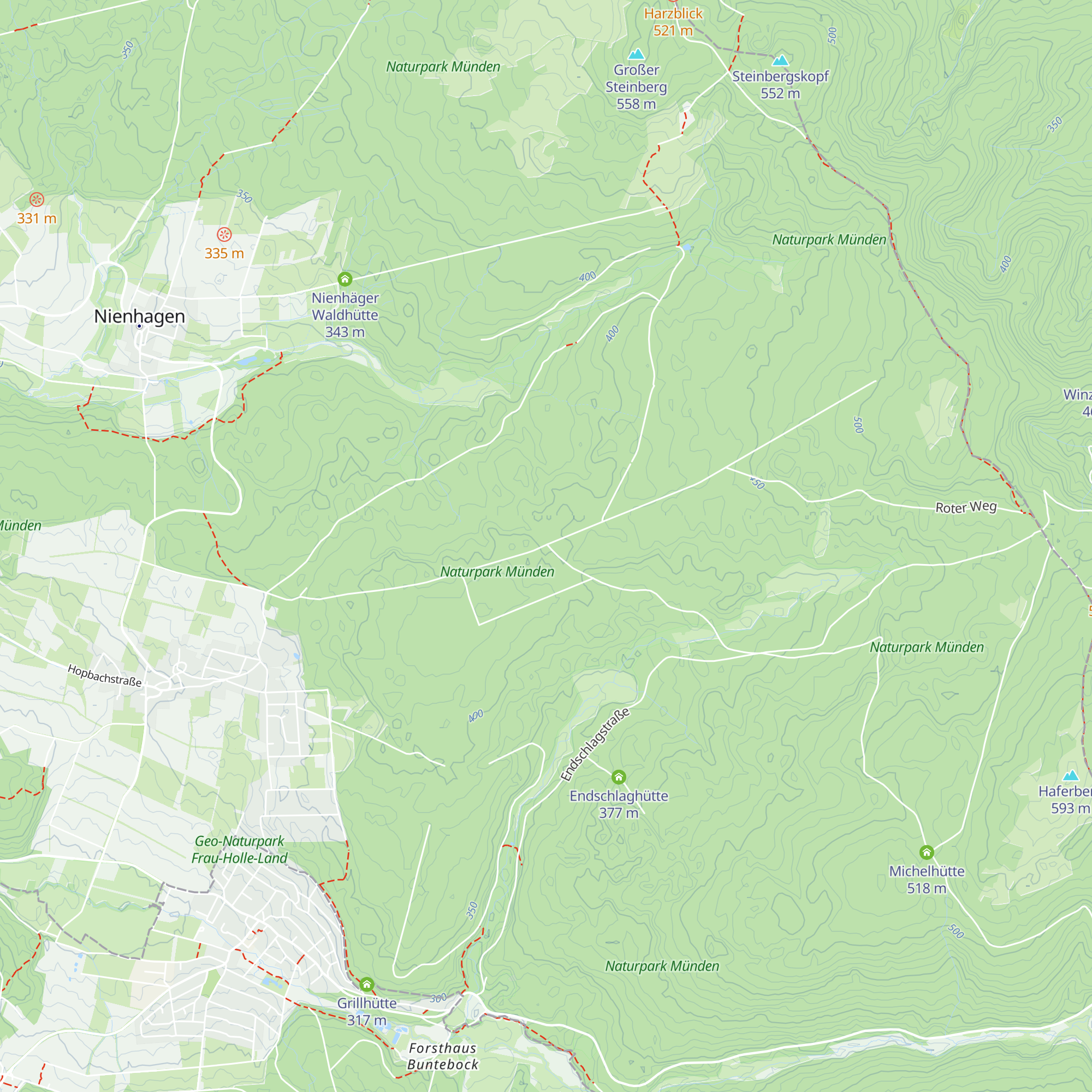 Wanderhütte Forstgenossenschaft Benterode map