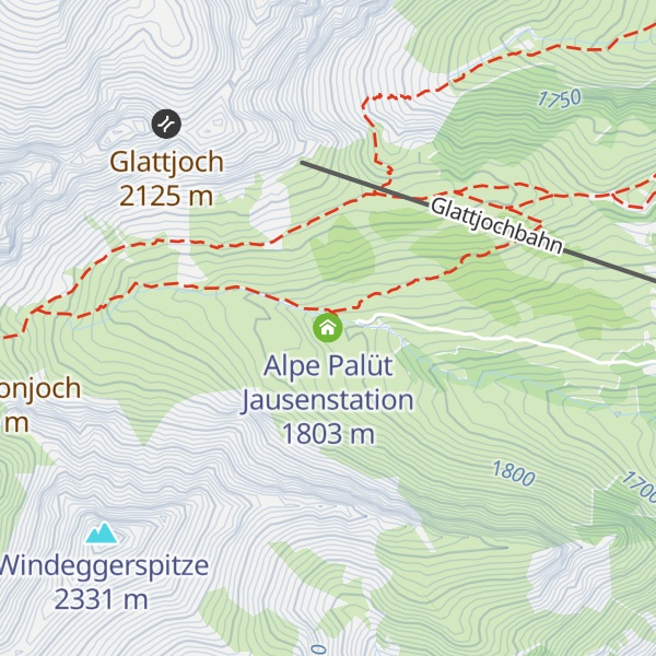 Map of Alpe Palüt Jausenstation