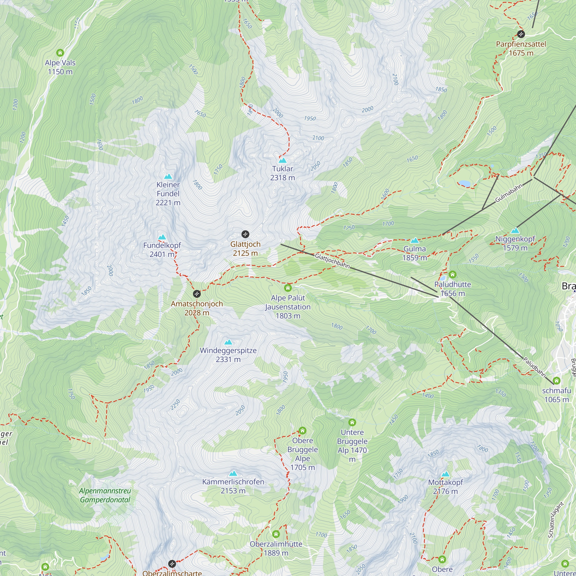 Alpe Palüt Jausenstation map