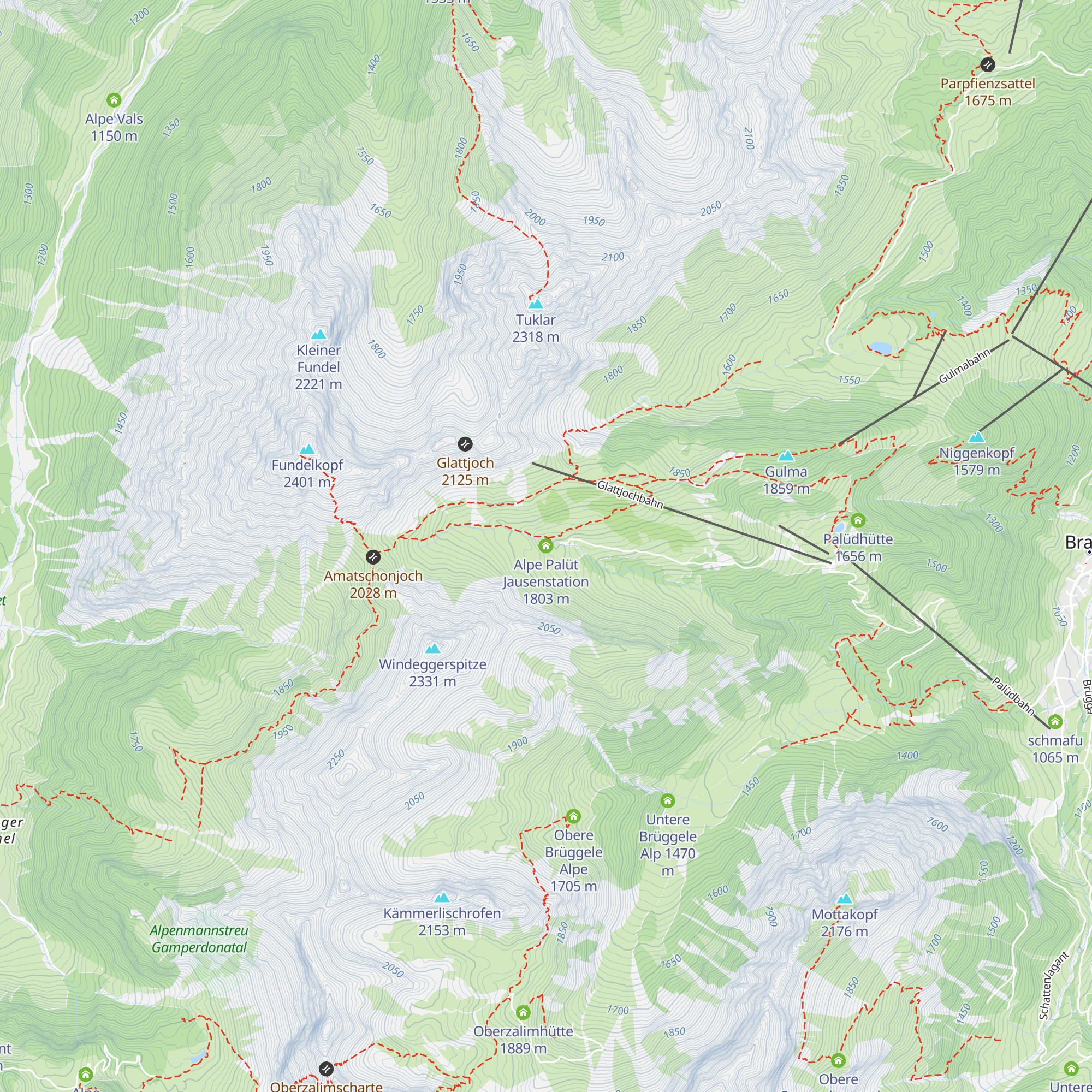 Alpe Palüt Jausenstation map