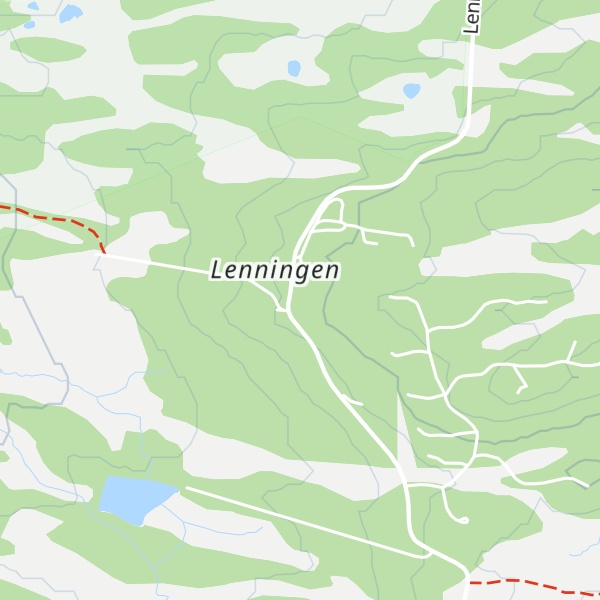 Map of Lenningen Fjellstue
