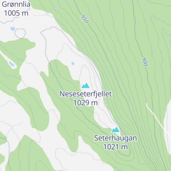 Map of Neseseterfjellet