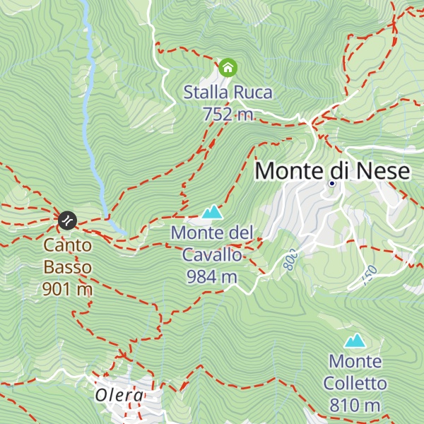Map of Monte del Cavallo