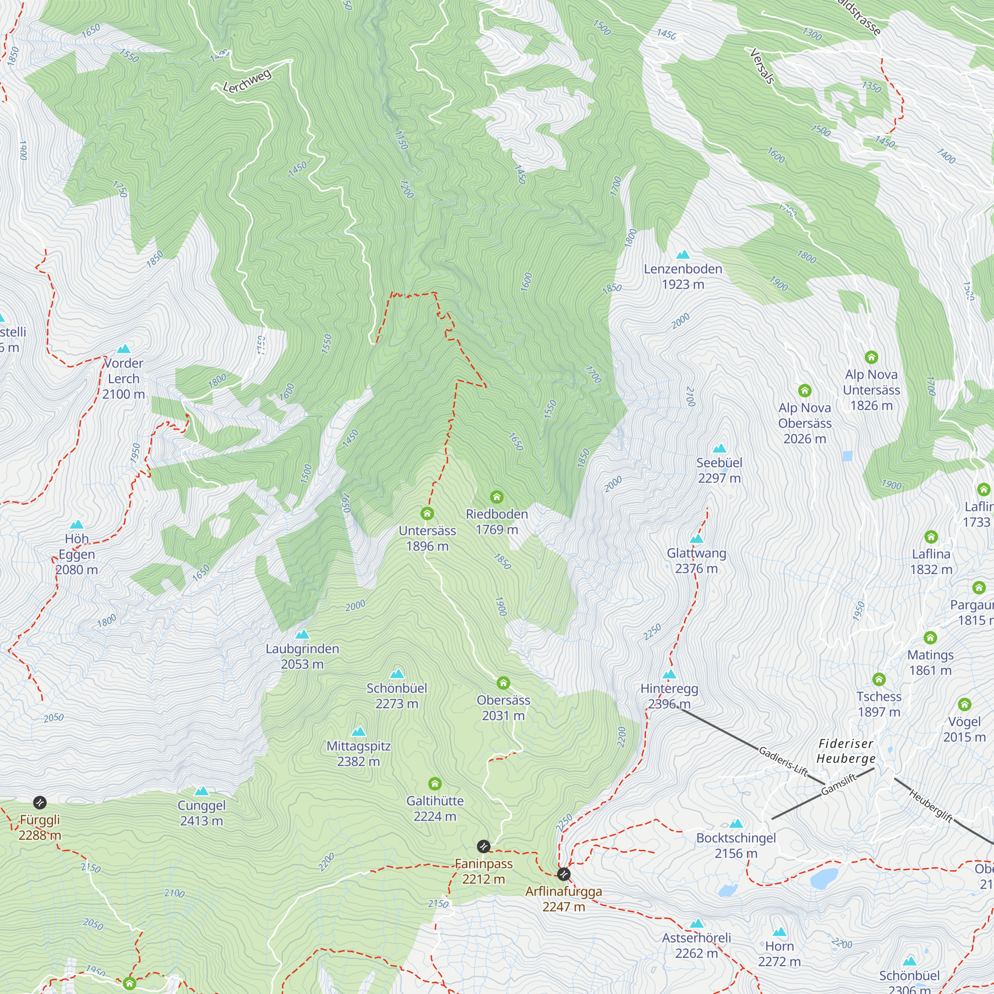 Riedboden map