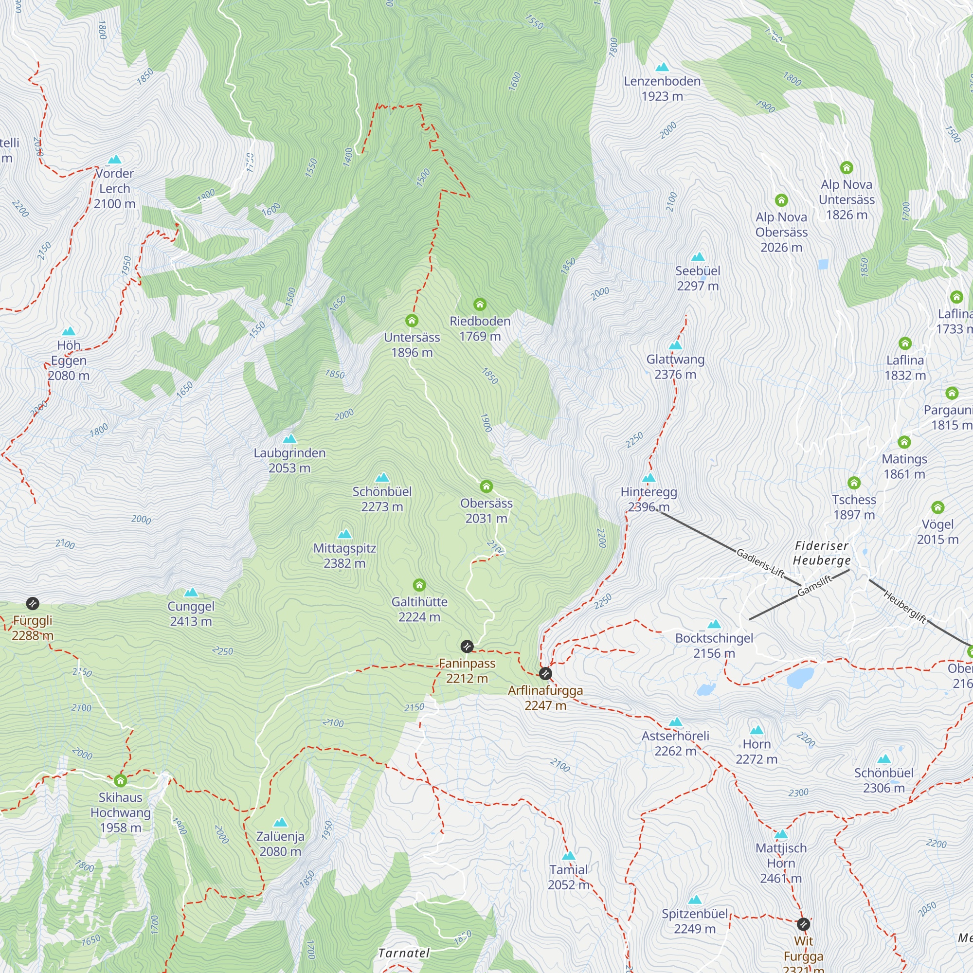 Obersäss map