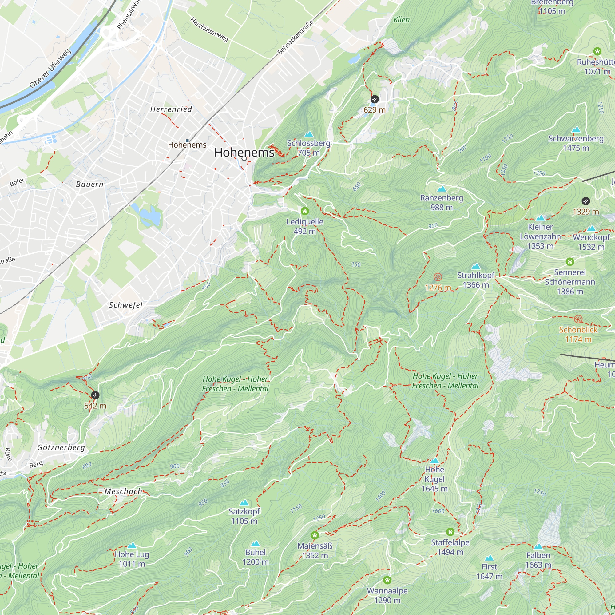 Alpe Gsohl map