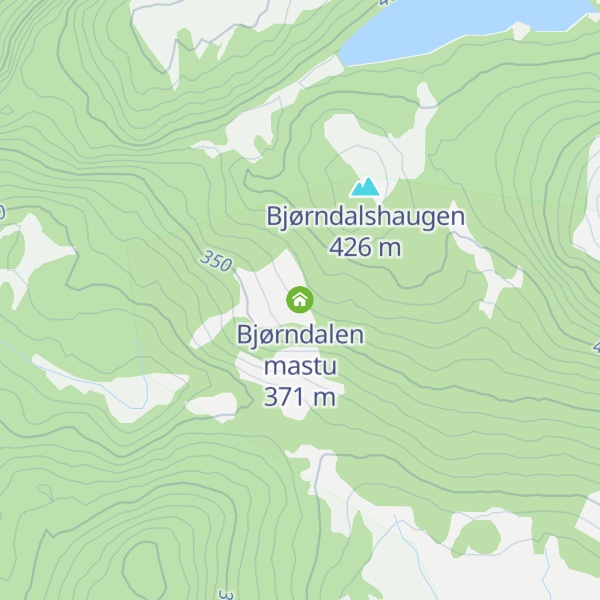 Map of Bjørndalen mastu