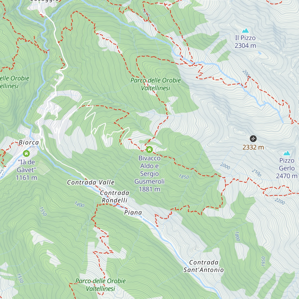 Bivacco Aldo e Sergio Gusmeroli map