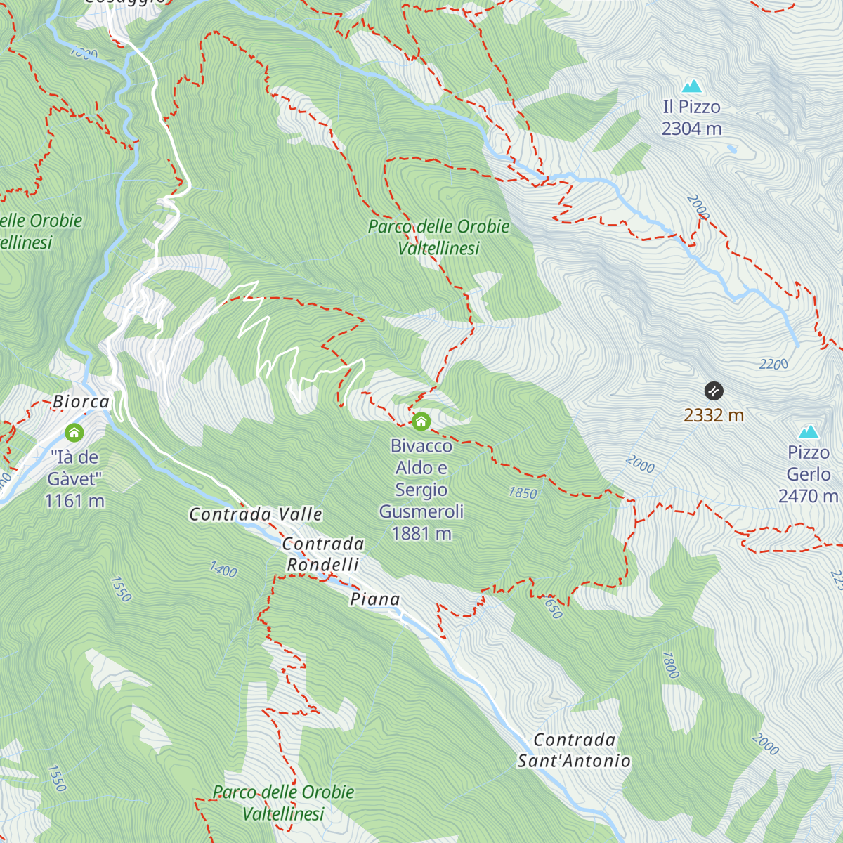 Bivacco Aldo e Sergio Gusmeroli map