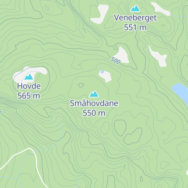 Map of Småhovdane