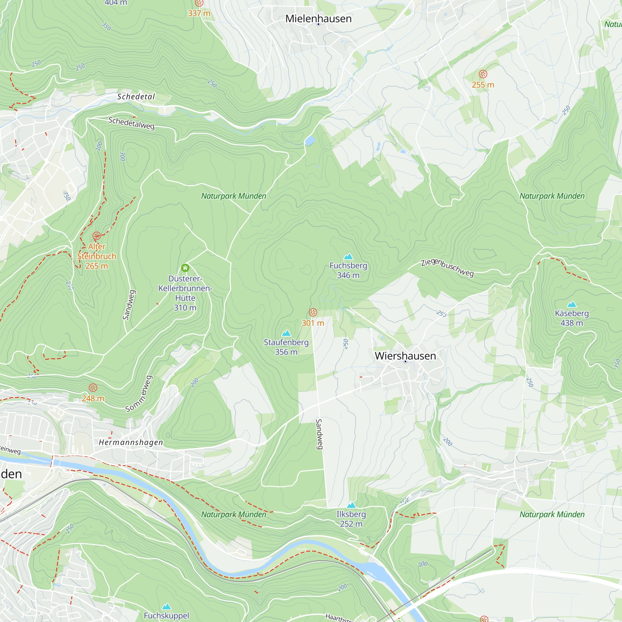 Horst-Böddener-Schutzhütte am Staufenberg map