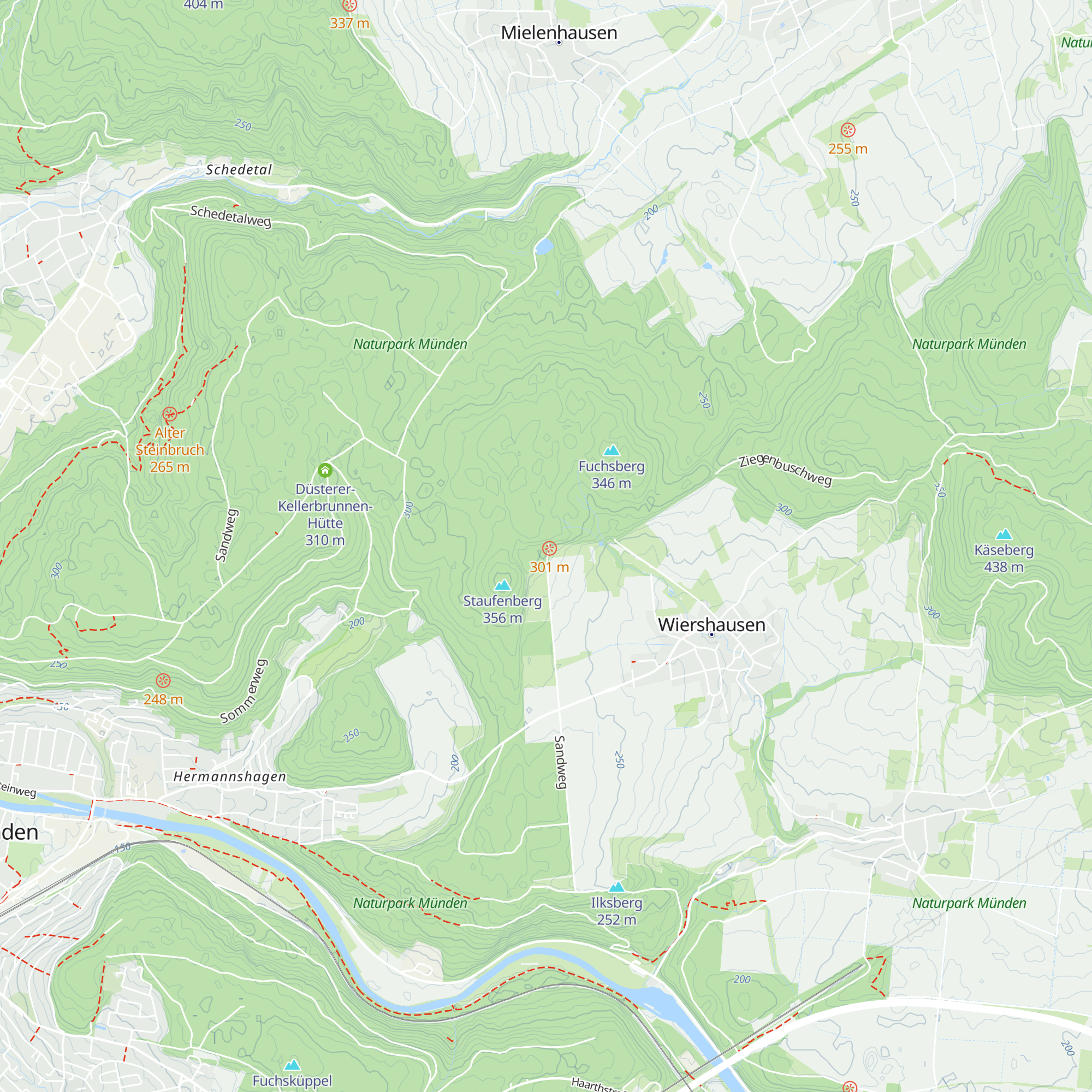 Horst-Böddener-Schutzhütte am Staufenberg map