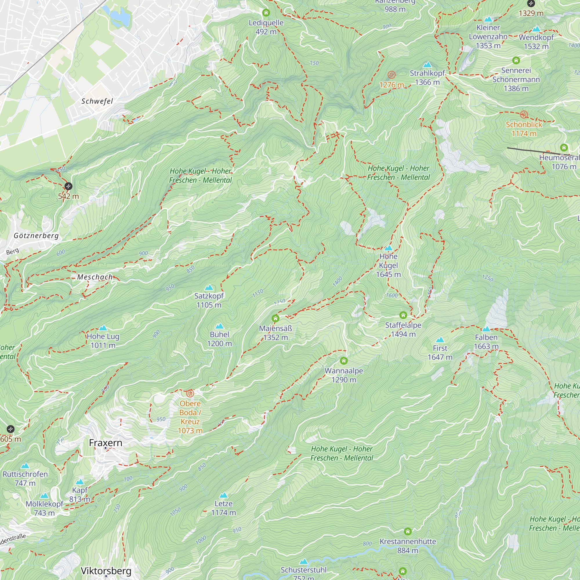 Alpe Schwimmersboden map