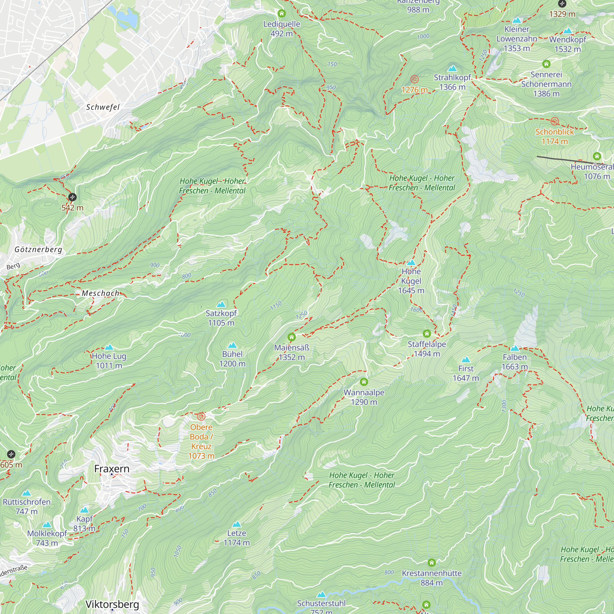 Alpe Schwimmersboden map
