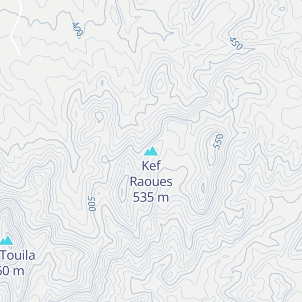 Map of Kef Raoues