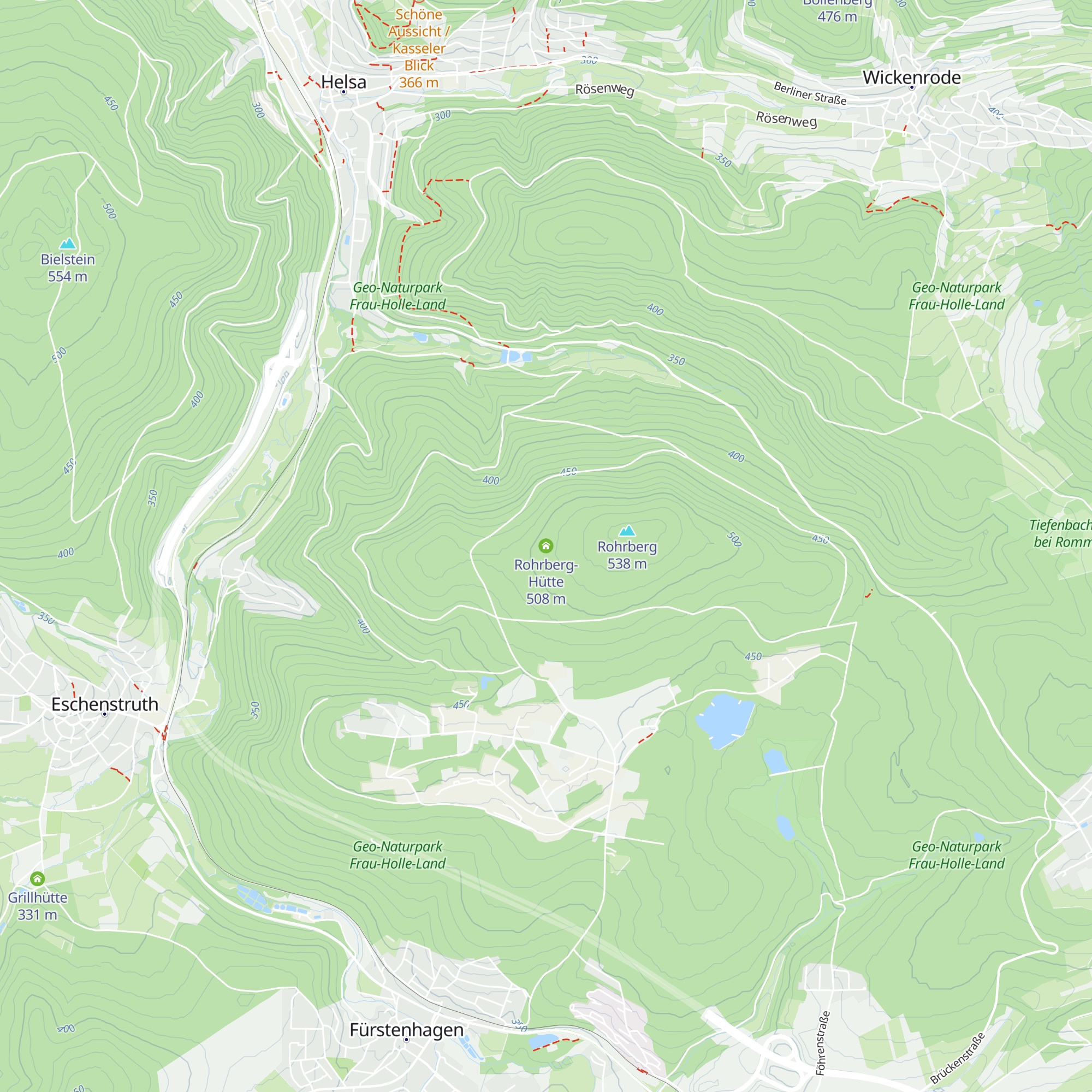 Rohrberg-Hütte map