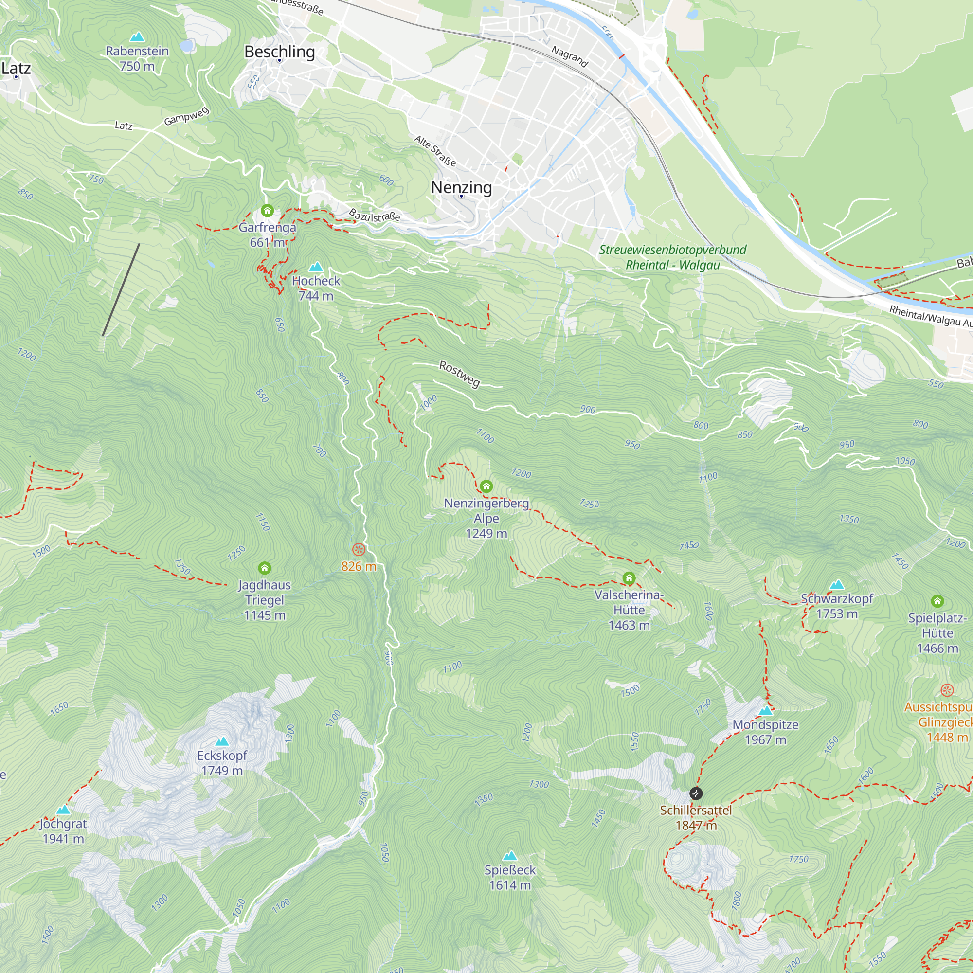 Nenzingerberg Alpe map
