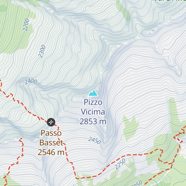 Map of Pizzo Vicima