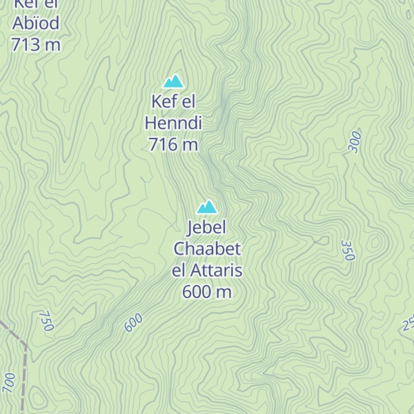 Map of Jebel Chaabet el Attaris