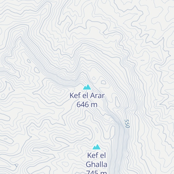 Map of Kef el Arar