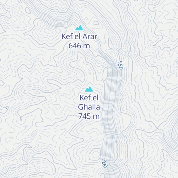 Map of Kef el Ghalla