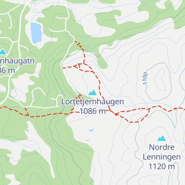Map of Lortetjernhaugen