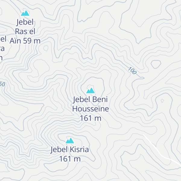 Map of Jebel Beni Housseïne