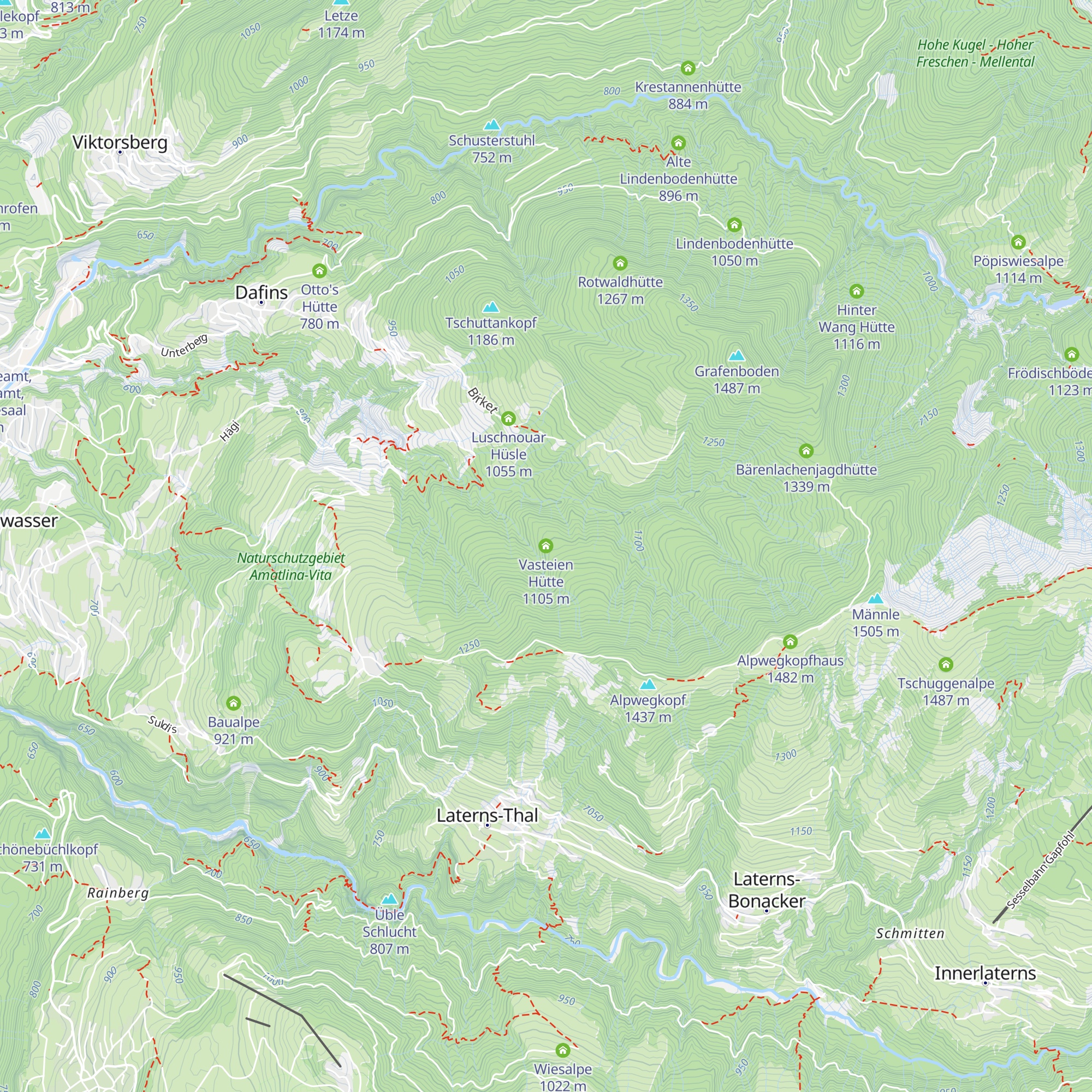 Vasteien Hütte map
