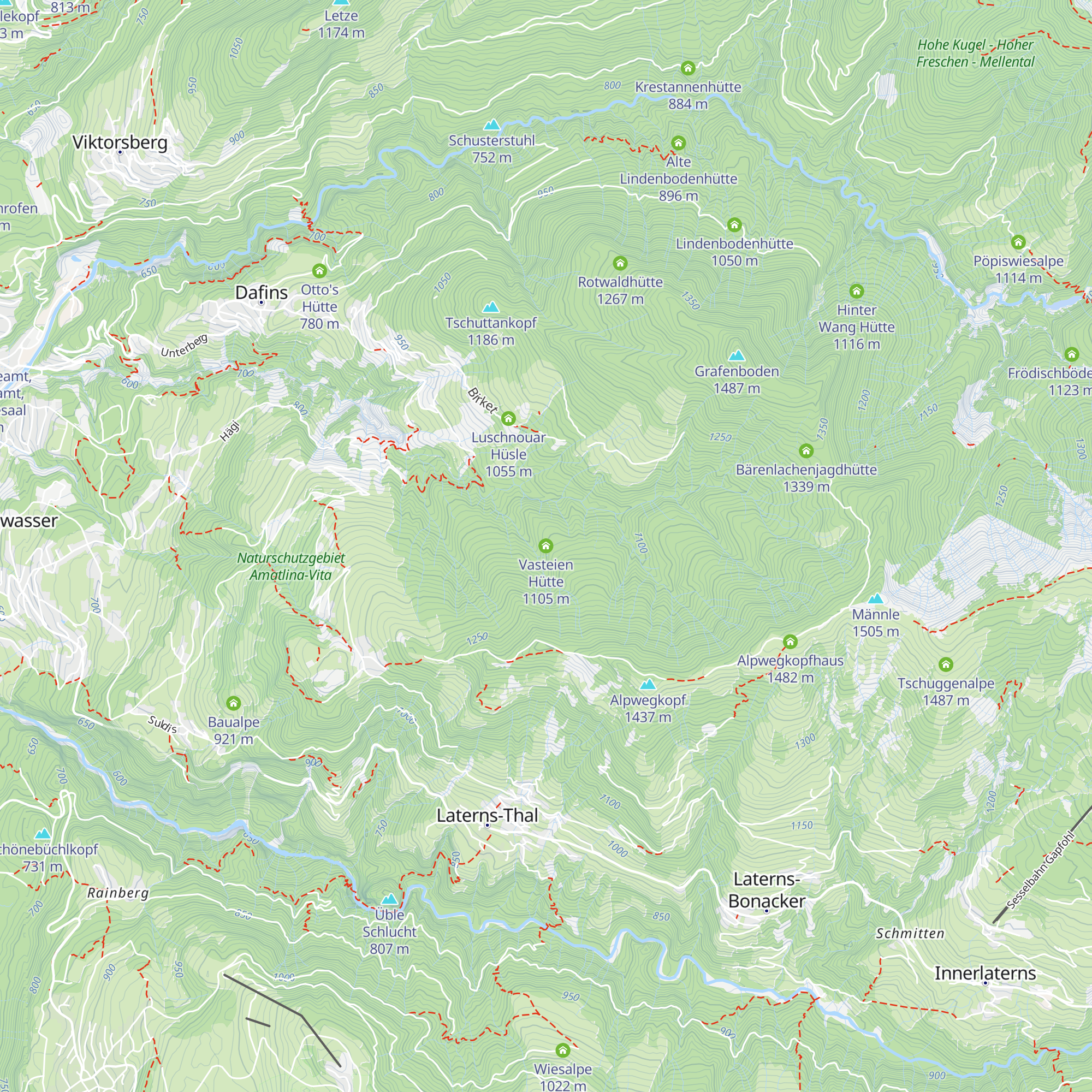 Vasteien Hütte map