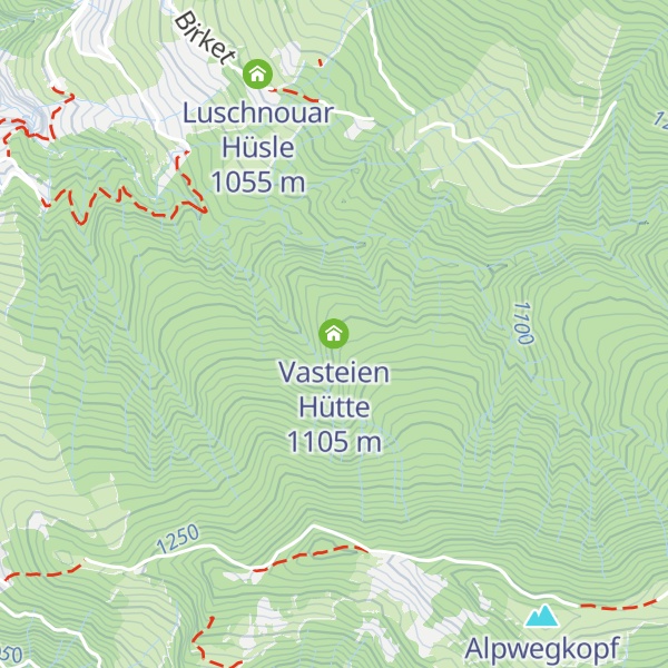 Map of Vasteien Hütte