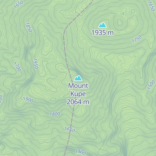 Map of Mount Kupe