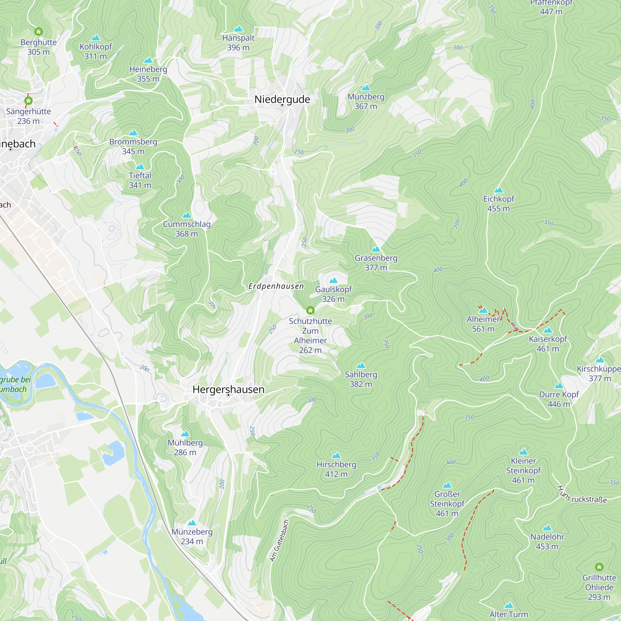 Schutzhütte Zum Alheimer map