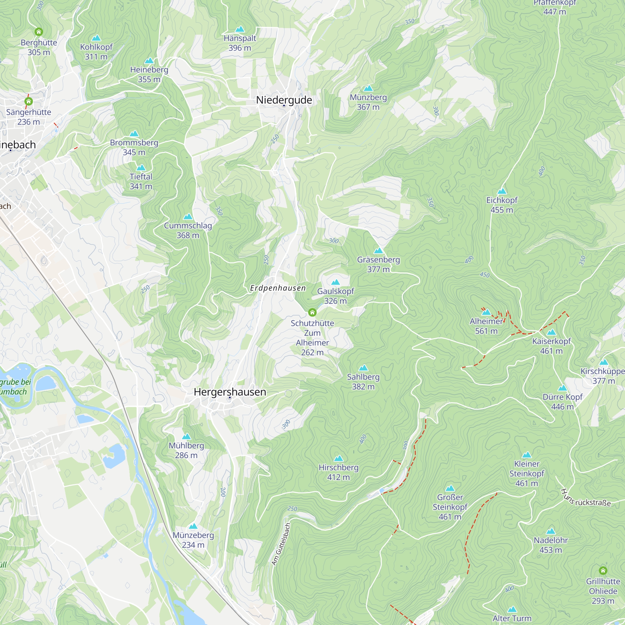 Schutzhütte Zum Alheimer map