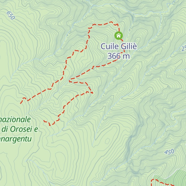 Map of Cuile Serra Interbaccus