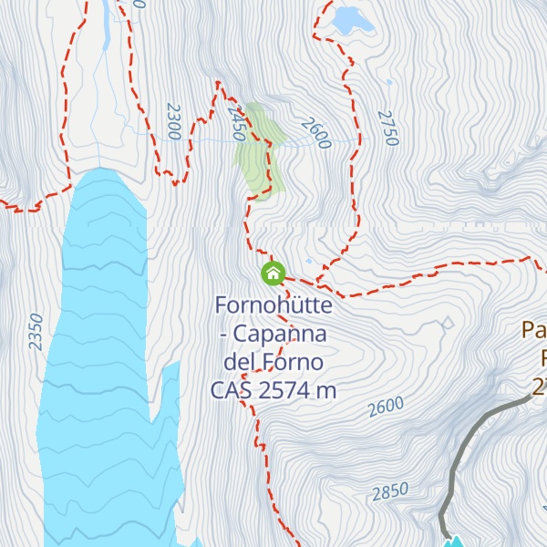 Map of Fornohütte - Capanna del Forno CAS