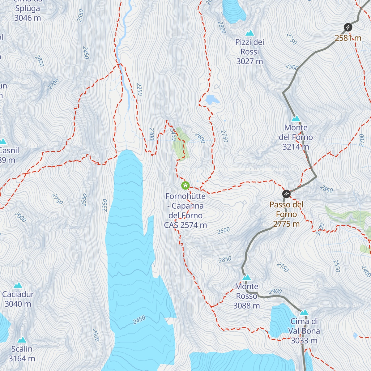 Fornohütte - Capanna del Forno CAS map