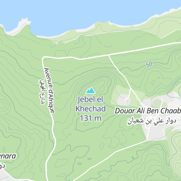 Map of Jebel el Khechad