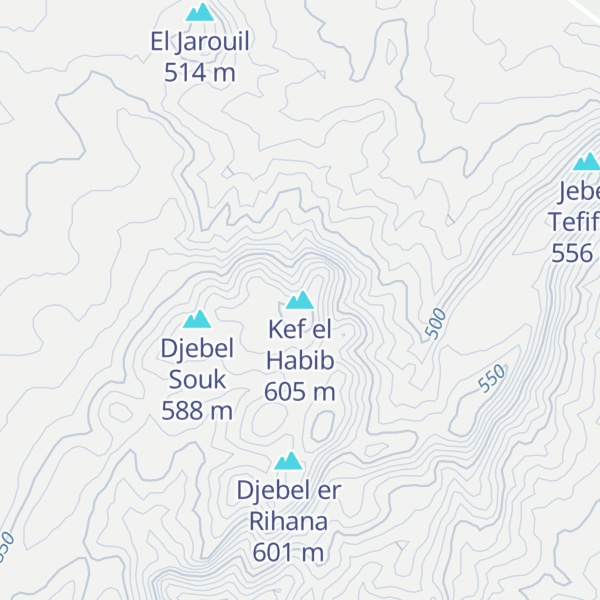 Map of Kef el Habib