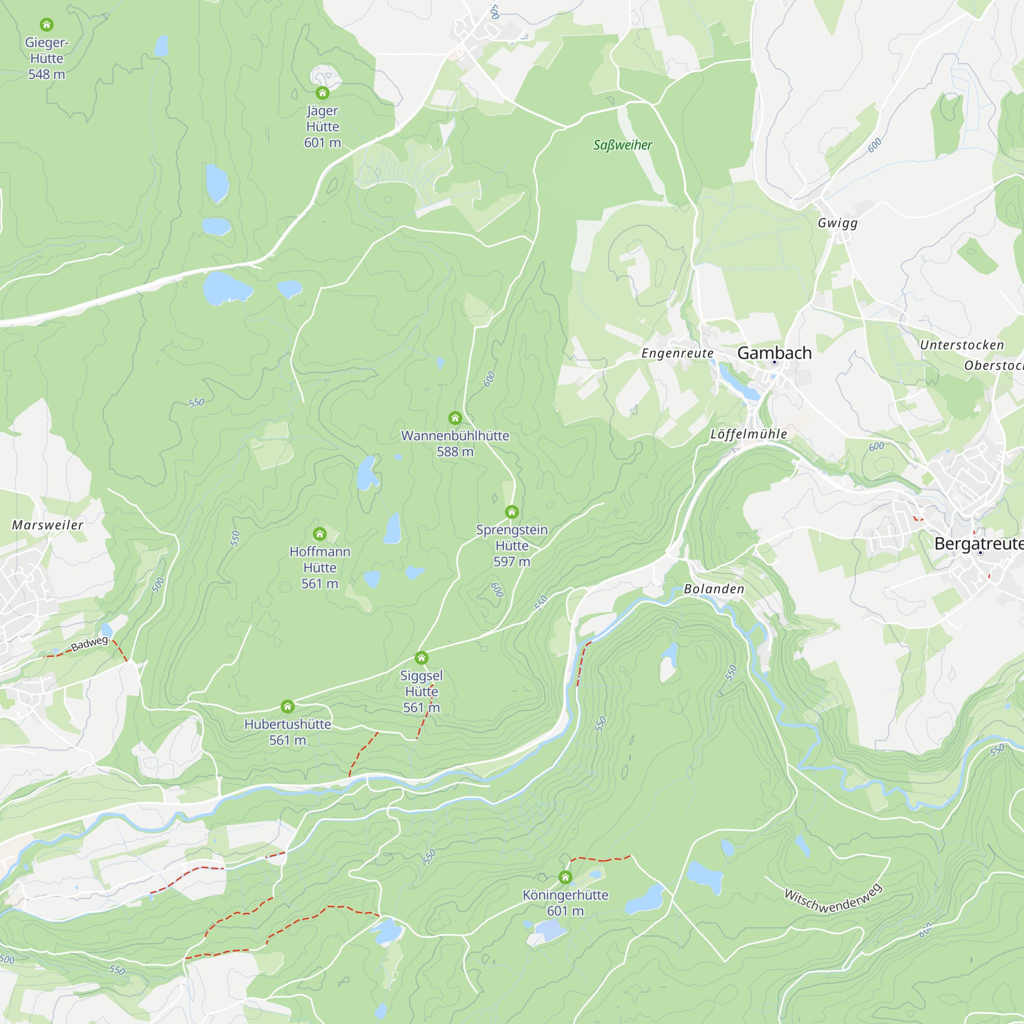 Sprengstein Hütte map