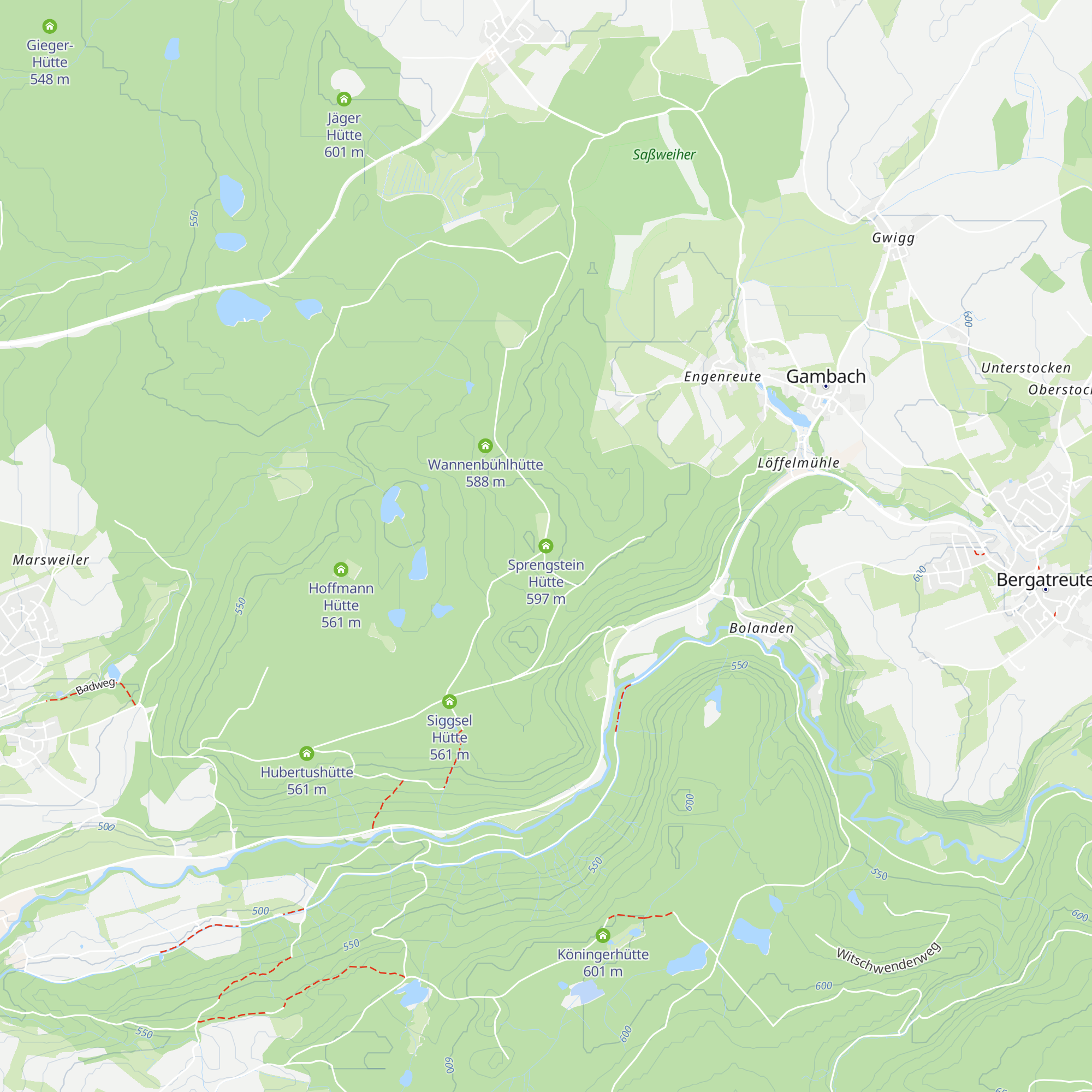 Sprengstein Hütte map