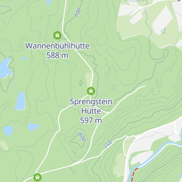 Map of Sprengstein Hütte