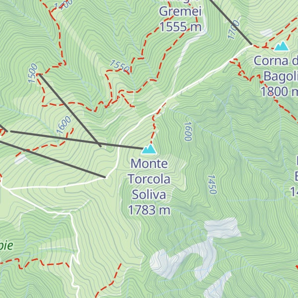 Map of Monte Torcola Soliva
