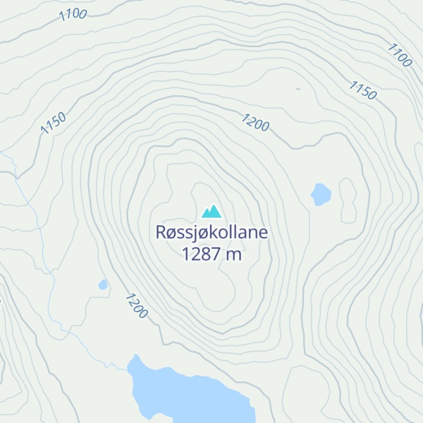 Map of Røssjøkollane