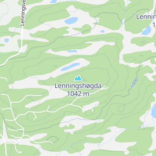 Map of Lenningshøgda