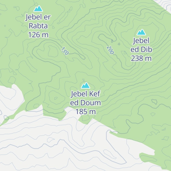 Map of Jebel Kef ed Doum