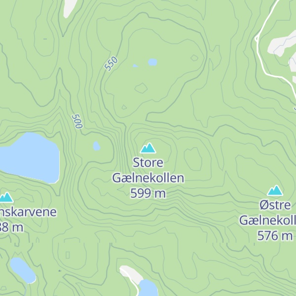 Map of Store Gælnekollen